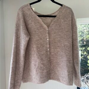 Sezane Tan Women's Cardigan Sweater
